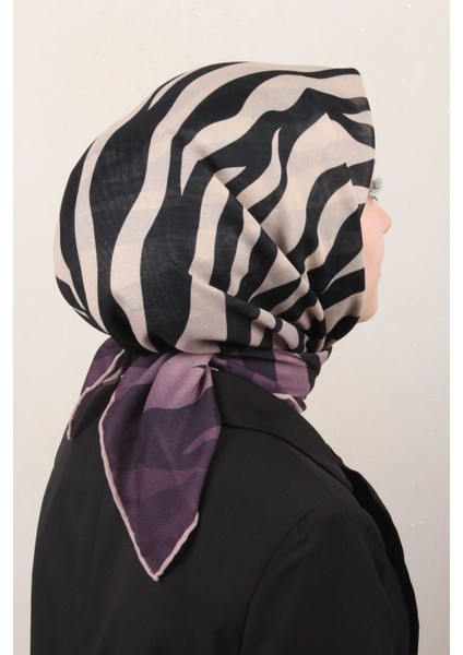 Pamuklu Soft Eşarp 4160-7 Mor