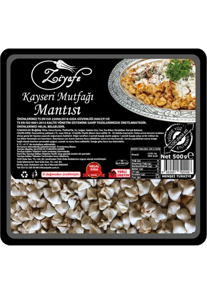 Kayseri Mutfağı Mantısı 9 x 500GR