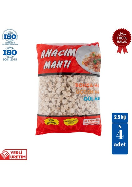 Anacım Eko Dondurulmuş Bohca Mantı 4 x 2.5 kg