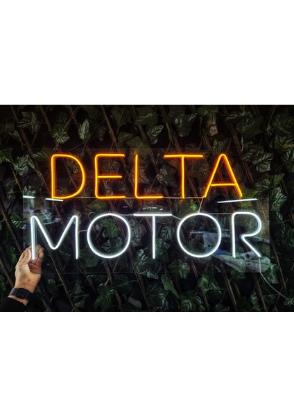 Cizgineon Delta Motor Işıklı Neon LED Duvar Dekarasyon