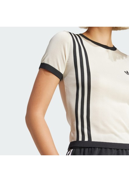 Originals JJ0961 Knitted 3-Stripes Short Tee fırsatları