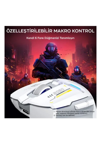 Mefa Ösinphıc In9 Kablosuz Oyun Faresi, Gerçek Üç Modlu Bluetooth/tip-Cwired/2.4g Kablosuz MOUSE,10000 Dpl