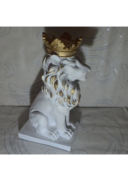 Beyaz Aslan Kral Heykeli Biblo fırsatları