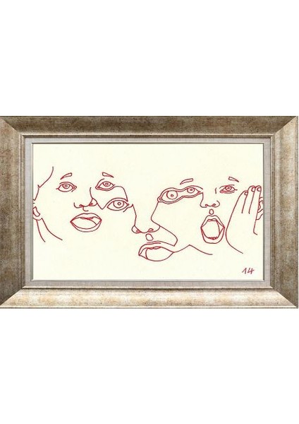 Gümüş Çerçeveli Paspartulu Tablo NN1263