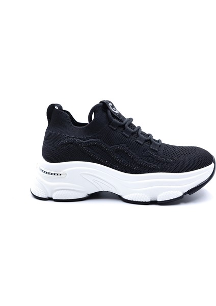 G25Y309 Taşlı Siyah Kadın Günlük Triko Spor Ayakkabı