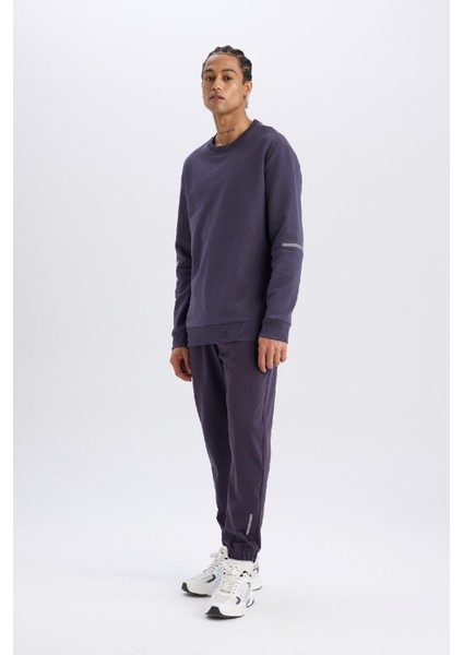 Fit Sporcu Jogger Eşofman Altı Standart Fit Basic Düz Cepli Beli Paçası Lastikli D3742AX24WN