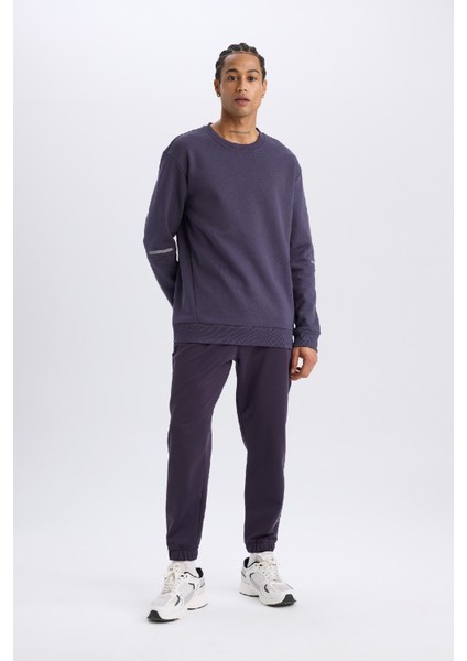 Fit Sporcu Jogger Eşofman Altı Standart Fit Basic Düz Cepli Beli Paçası Lastikli D3742AX24WN