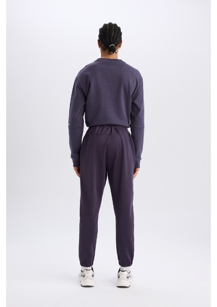 Fit Sporcu Jogger Eşofman Altı Standart Fit Basic Düz Cepli Beli Paçası Lastikli D3742AX24WN