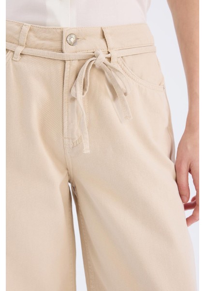 Coool Gabardin Palazzo Pantolon Wide Leg Yüksek Bel Geniş Bol Paça E1794AX25SP