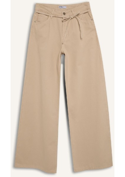 Coool Gabardin Palazzo Pantolon Wide Leg Yüksek Bel Geniş Bol Paça E1794AX25SP