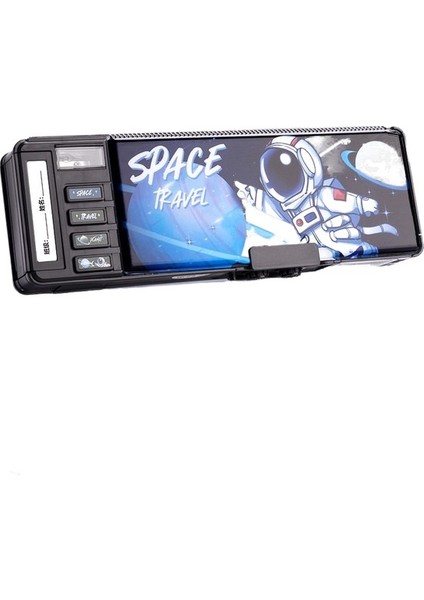 God Of Wealth Çok Fonksiyonlu Kırtasiye Kutusu Kod Kilitli Kalem Kutusu Çift Katmanlı Büyük Kapasiteli Mekanizmalı Kalem Kutusu (Yurt Dışından)