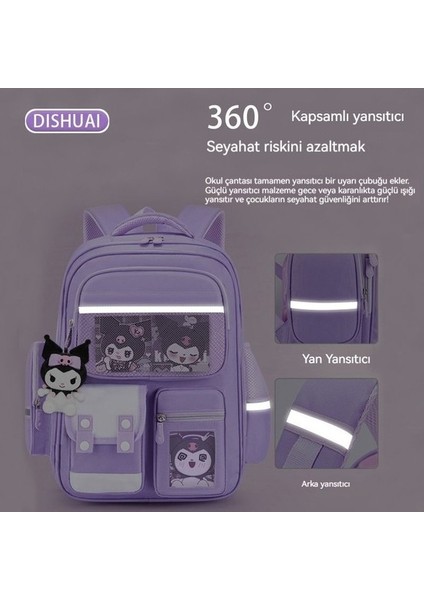 Shu Better Lifee Kuromi Büyük Kapasiteli Sırt Çantası Ilköğretim Okulu Kız Sırt Çantası (Yurt Dışından) modelleri
