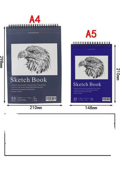Weırsoın A4A5 Öğrenci Sanat Eskiz Defteri Eskiz Kağıdı Resimli Kitap 2 Adet (Yurt Dışından) modelleri