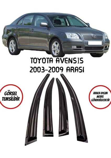 Toyota Avensis 2003-2009 Oto Cam Rüzgarlık 4lü Takım