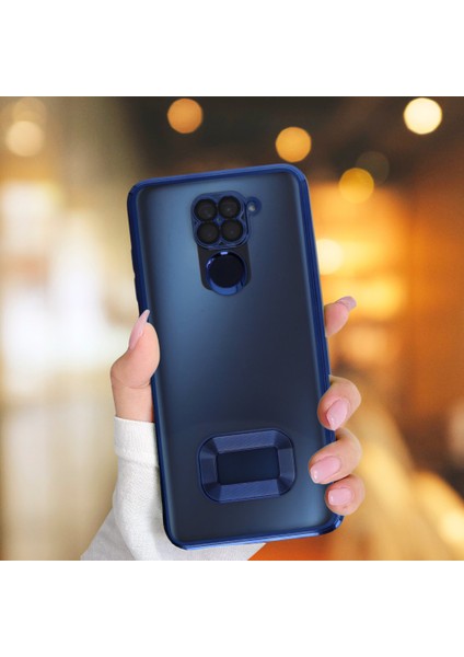 Xiaomi Redmi Note 9 Yanları Renkli Lens Korumalı Logo Gösteren Tlp Mega Kılıf