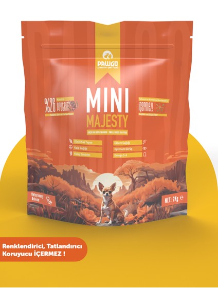 Mini Majesty 2 Kg | Küçük Irk | Kuzu Etli | Yetişkin Köpek Maması