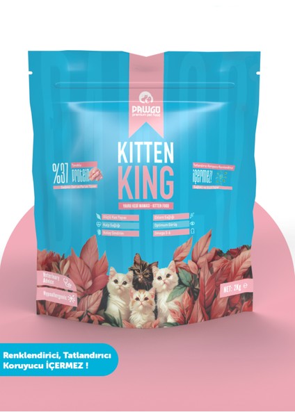 Kitten King 2 Kg | Hypoallergenic | Tavuk Etli | Yavru Kedi Maması