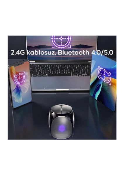 Mefa Ös Inphıc X2 Üç Modlu Oyun Faresi 800-2400DPI Rgb Işık 2.4g /bt4.0/bt5.0 Sessiz modelleri