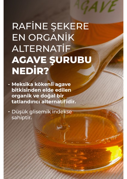 Doğal Şeker Alternatifleri - Organik Hindistan Cevizi Şekeri 300g + Organik Agave Şurubu 330g fırsatları