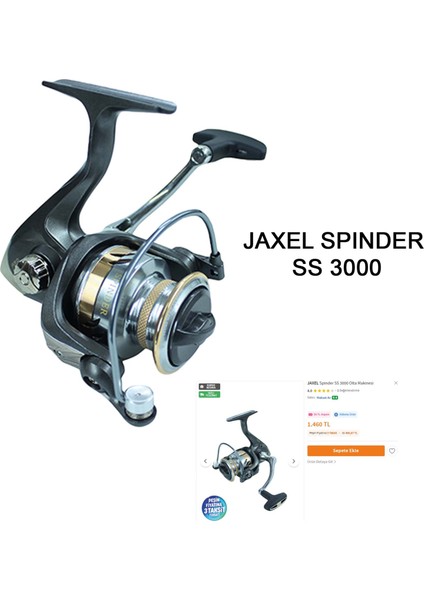 Yüksek Kalite Jaxel Spin Olta Seti, (18 Parça)
