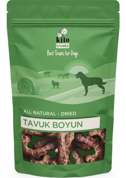 Tavuk Boyun Çiğnemelik Köpek Ödül Maması %100 Doğal, Glutensiz, Organik 100 gr