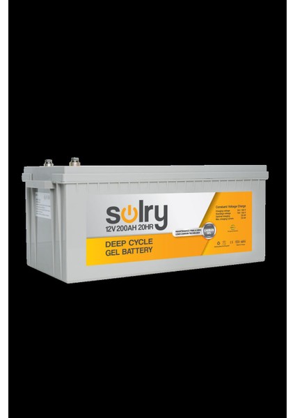 12V Volt 200 Ah Jel Akü (Deep Cycle Jel Akü)