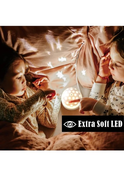 Dlc LED Yıldız Dekorlu Masa ve Gece Lambası Pilli Sarı Işık