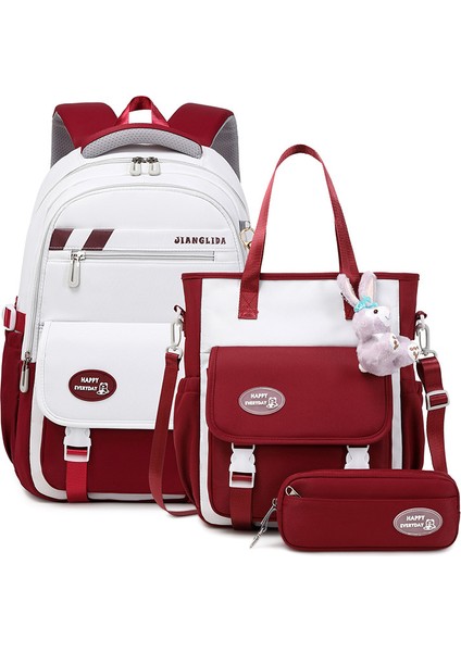 Mkjınmeı Yeni Üç Parçalı Sırt Çantası Seti (Yurt Dışından)