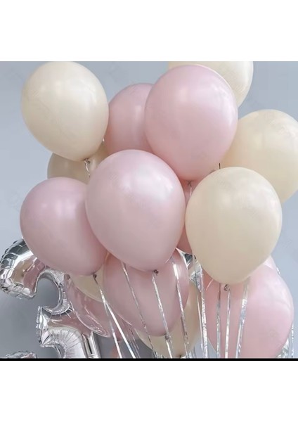 5 Adet Makaron Pembe 5 Adet Deniz Kumu Toplam 10 Adet Balon