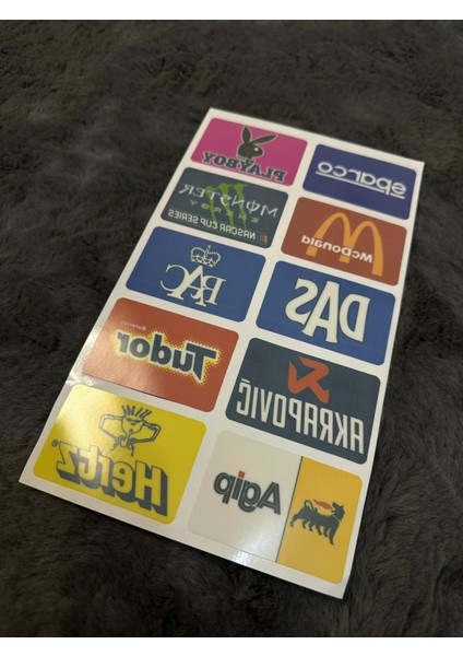 Ön Cam Pulu Sticker Set 10'lu Sparco Dikdörtgen Seri