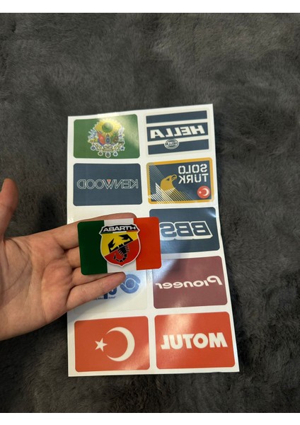 Ön Cam Pulu Sticker Set 10'lu Osmanlı Solotürk Dikdörtgen Seri