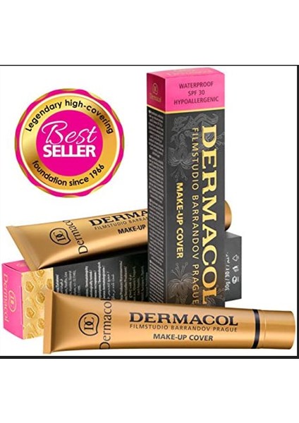 Make Up Fondöten 227 Uzun Süre Kalıcı, Tam Kapatıcı Likit Fondöten Spf 30 Dermacol fondöten, su geçirmez fondöten, yüksek kapatıcılık makyaj, uzun süre kalıcı fondöten,dövme kapatıcı fondöten