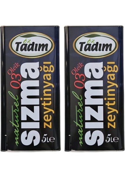 2 Li Öz Tadım Naturel Sızma Soğuk Sıkım Taş Baskı Zeytinyağı 5 Litre