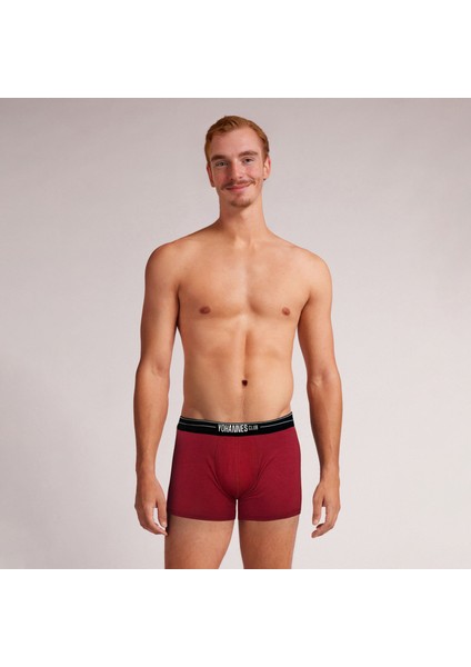erkek, Özel Anatomik Pamuklu Boxer,tekli, Bordo
