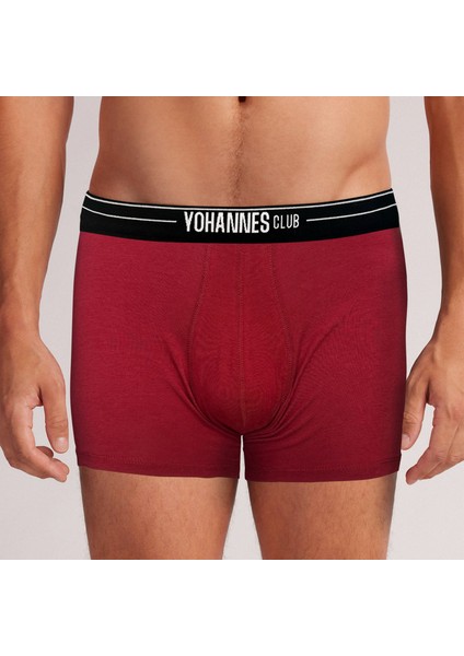 erkek, Özel Anatomik Pamuklu Boxer,tekli, Bordo