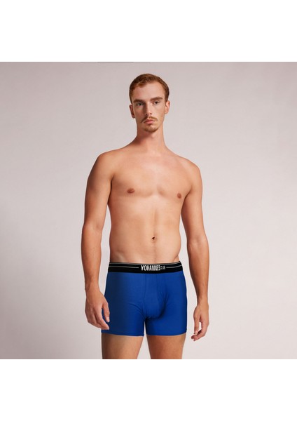 erkek, Özel Anatomik Pamuklu Boxer,tekli, Saks Mavisi