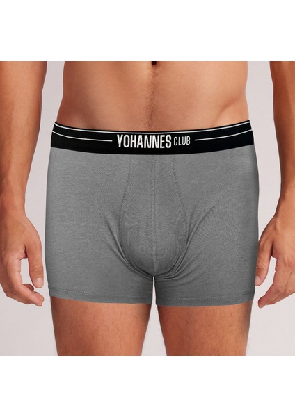 erkek, Özel Anatomik Pamuklu Boxer,tekli, Gri Melanj