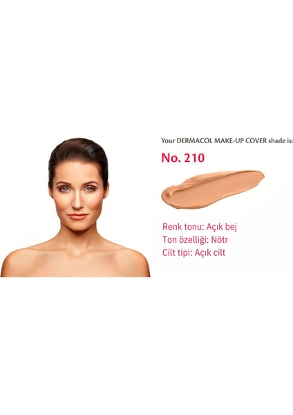 Make Up Fondöten 210 Uzun Süre Kalıcı, Tam Kapatıcı Likit Fondöten Spf 30 Dermacol fondöten, su geçirmez fondöten, yüksek kapatıcılık makyaj, uzun süre kalıcı fondöten,dövme kapatıcı fondöten