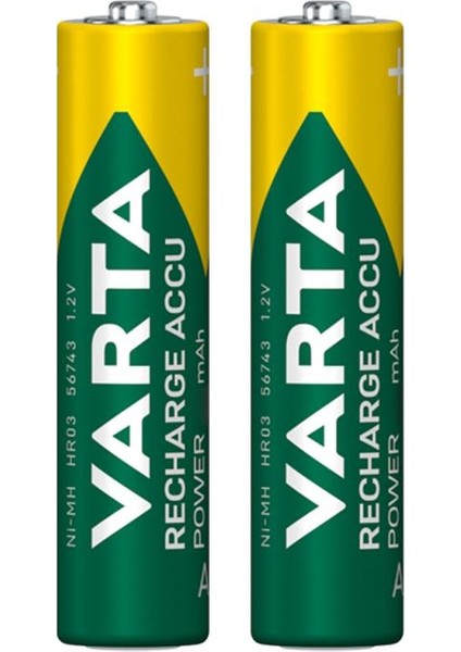 NI-MH 1.2 VOLT - 800 MAH HR03 AAA ŞARJLI 2Lİ İNCE KALEM PİL