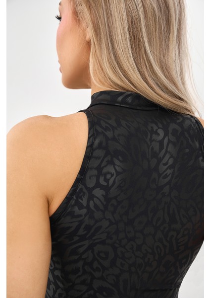 Spor T-Shirt Top Slim ''black Pantera'' modelleri