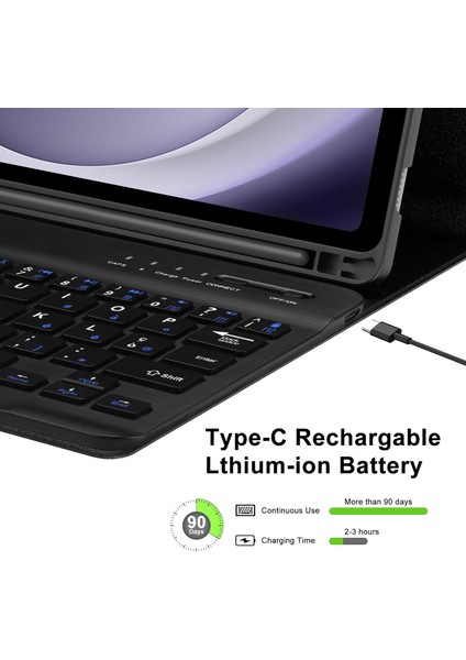 Huawei Matepad Se 10.4'' Uyumlu Bluetooth Özellikli Standlı Kalem Bölmeli Klavyeli Kılıf Manyetik fırsatları