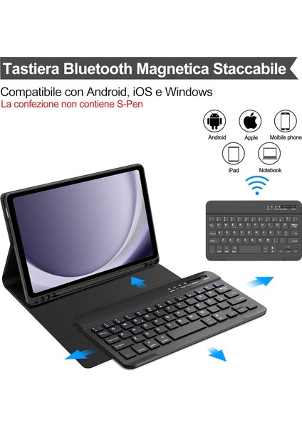 Huawei Matepad Se 10.4'' Uyumlu Bluetooth Özellikli Standlı Kalem Bölmeli Klavyeli Kılıf Manyetik indirimleri
