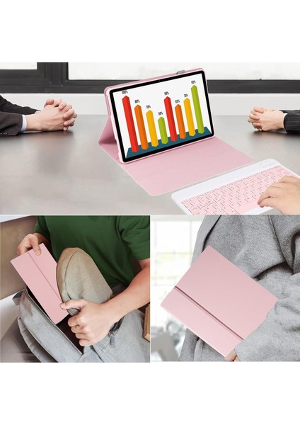 Xiaomi Pad 6 / Pad 6 Pro 11 Uyumlu Bluetooth Özellikli Standlı Kalem Bölmeli Klavyeli Kılıf Manyetik fırsatları