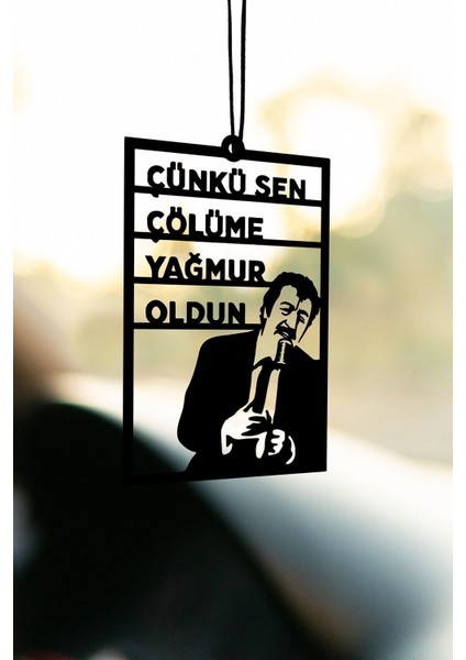 Araba Süsü Metal Müslüm Gürses Dikiz Aynası Süsü Gerçek Silüet Hediyelik Eşya Oto Aksesuar