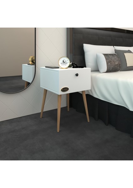 Kenzlife Komodin Tora Byz 60*39*39 Komidin Ahşap Ayaklı Kitaplık Ayakkabılık Kapaklı Arkalıklı