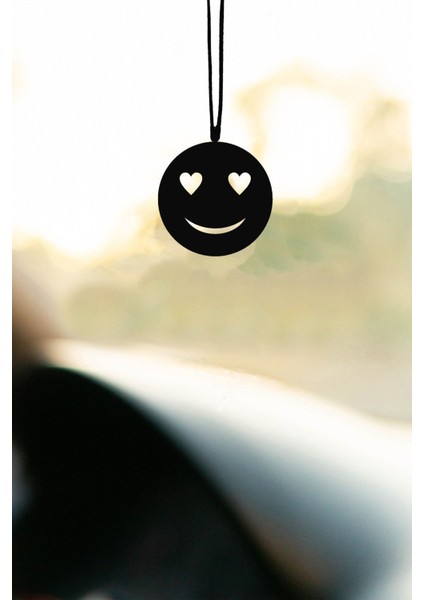 Metal Emoji Motifli Dikiz Aynası Süsü Oto Aksesuar Araba Süsü