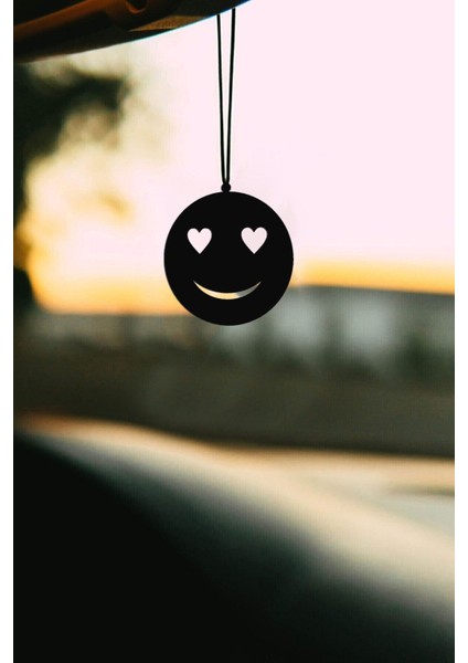 Metal Emoji Motifli Dikiz Aynası Süsü Oto Aksesuar Araba Süsü