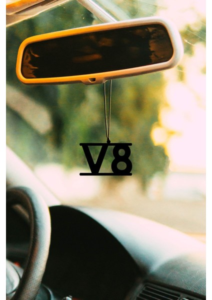 Metal V8 Motifli Dikiz Aynası Süsü Oto Aksesuar Araba Süsü modelleri