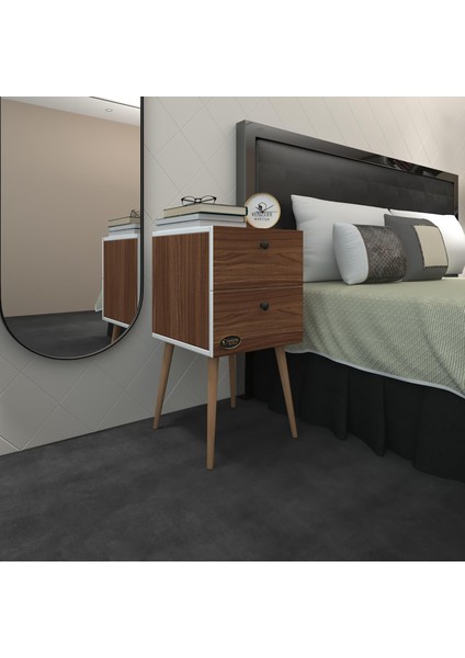 Kenzlife Komodin Hanami Cvz 74*39*39 Komidin Ahşap Ayaklı Kitaplık Ayakkabılık Kapaklı Arkalıklı