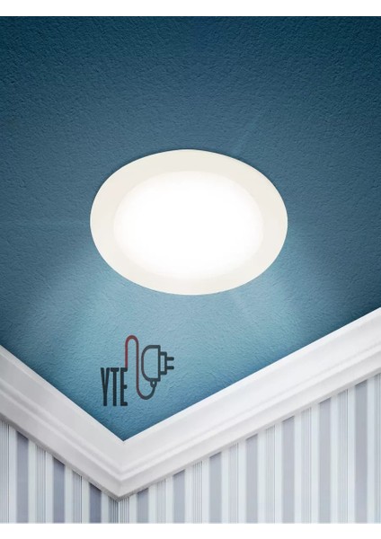 6 W Beyaz Sıva Altı Yuvarlak LED Panel 6500 K Yüksek Kalite